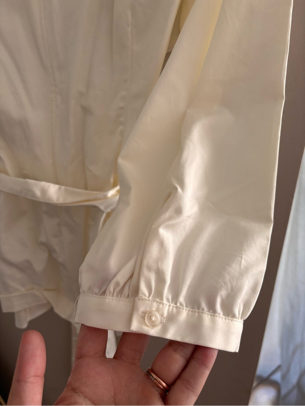 NWT Boden - Cream tie waist cream Blouse - Picture 4 of 5